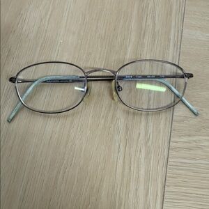 Giorgio Armani Silver and Green Eyeglasses